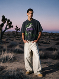 FANGS OF EDEN oversized t-shirt with serpent graphic print